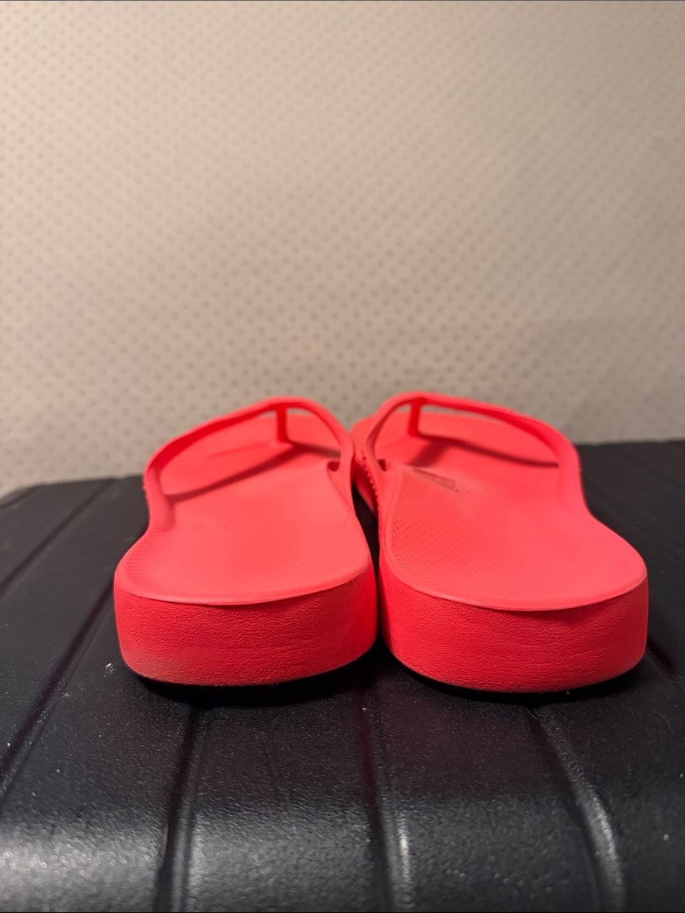 Women's Bright Coral Flip Flop Sandals - Lightweight Summer Slides - Picture 3 of 5